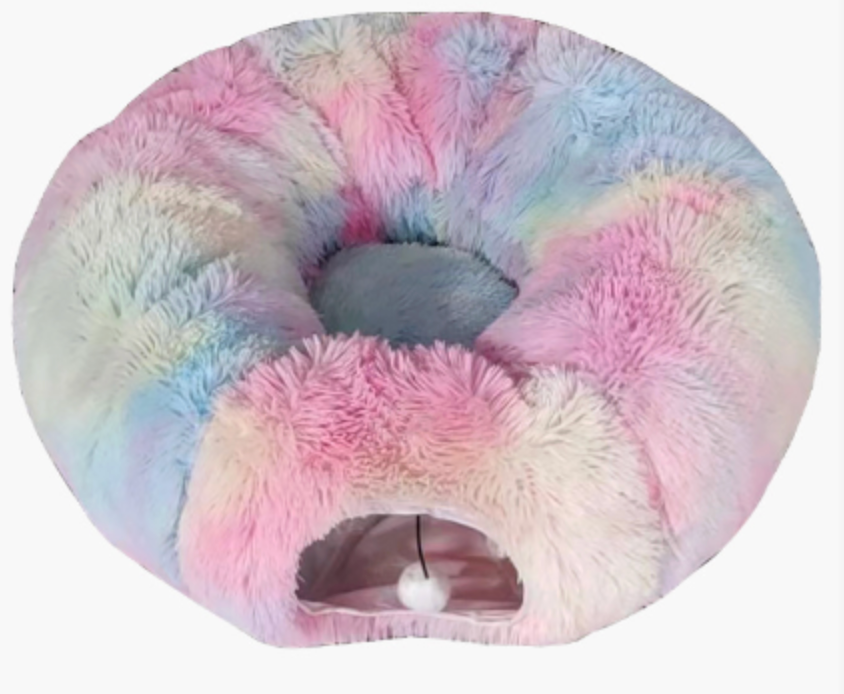 Peekaboo Donut Cat Tunnel Bed