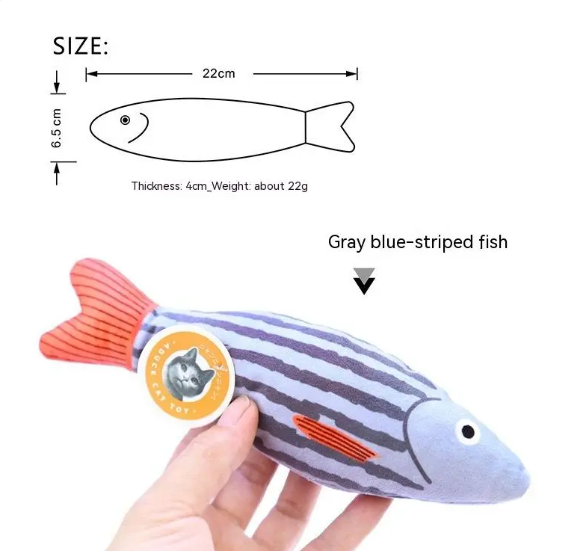 Catnip Fish Kicker Plush