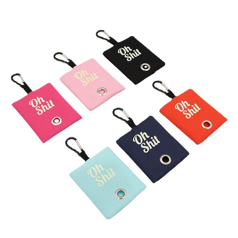 Canvas Poop Bag Holder Clip